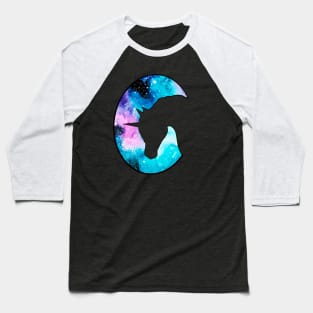 Galaxy Unicorn Head Silhouette Baseball T-Shirt